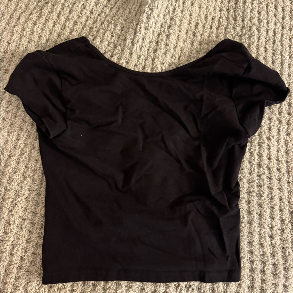 Edikted Black Women's open back Top